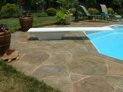 Resurfaced pool deck